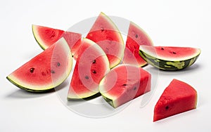 Watermelon Slice on White Background