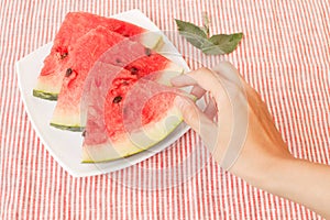 Watermelon Slices on dish