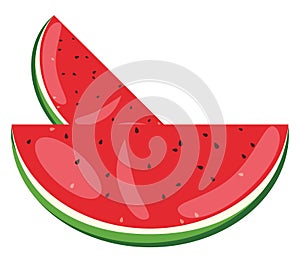 Watermelon slices, icon