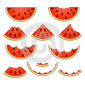 Watermelon slices isolated