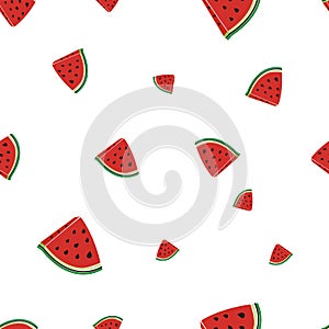 Watermelon and slices simple design pattern for fabric seamless pattern