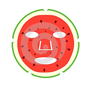 Watermelon spa mask icon.