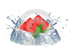 Watermelon splash and ice