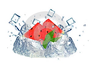 Watermelon splash and ice