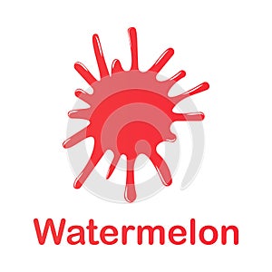 watermelon splash illustration. Element of colored splash for mobile concept and web apps. Detailed watermelon illustration can be