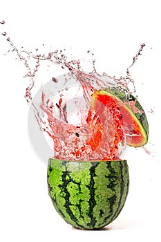 Watermelon with splash photo