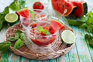 Watermelon Tomato Gazpacho