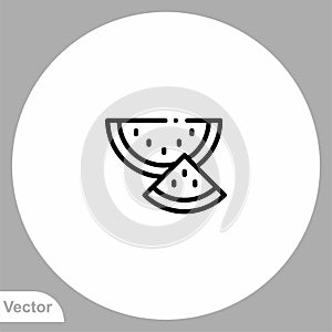 Watermelon vector icon sign symbol