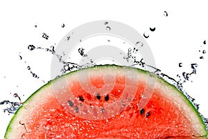 Watermelon and water splash