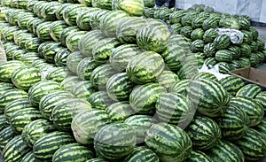 watermelons are placed in Siyob Bazaar