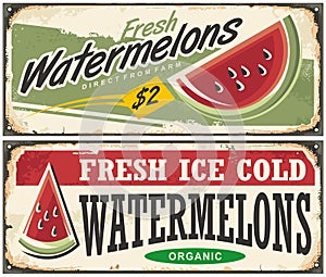 Watermelons retro advertisement photo