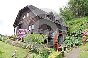 Watermill at the German Museum at Frutillar, Chile