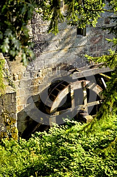 Watermill of Huelgoat, an old and typical water mill in Brittany France