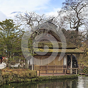 Watermill in Oshino Hakkai ancient village