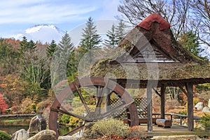 Watermill in Oshino Hakkai ancient village
