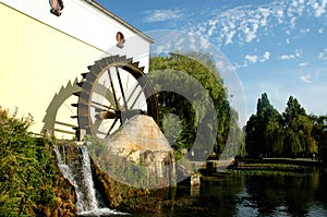 Watermill in parkland