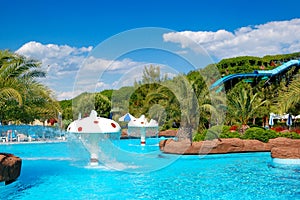 Waterpark at the luxury hotel