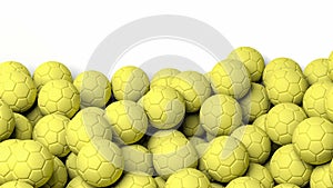 Waterpolo balls on white background