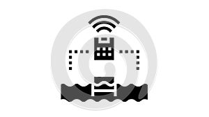 waterpool control smart home glyph icon animation