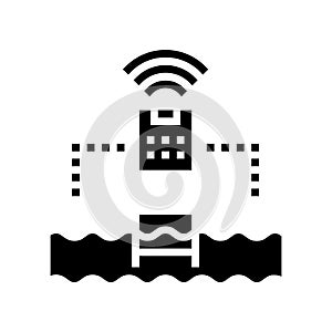 waterpool control smart home glyph icon vector illustration