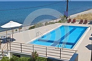 Waterpool in a greek hotel at Samothraki island