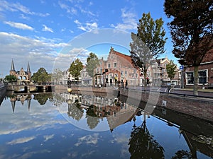 The Waterpoort in the morning in Sneek