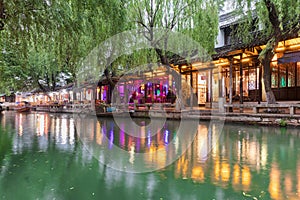 Waterpromande at the historic watertown of Zhouzhuang, Shanghai, China