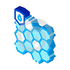 Waterproof Biometrical Material isometric icon vector illustration photo