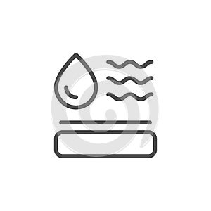 Waterproof device protection line icon