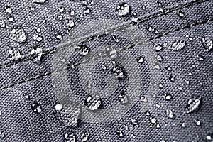 Waterproof fabric - water resistant textile with water drops