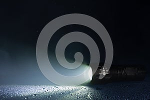 Waterproof flashlight photo