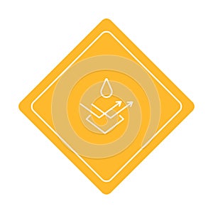 Waterproof icon vector illustration for stickers, print, web page, road sign.