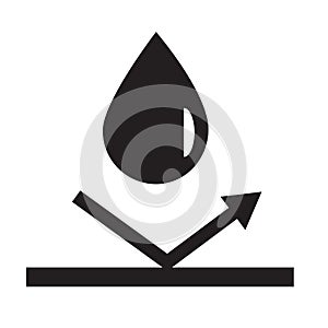 Waterproof icon on white background. flat style. water protection icon for your web site design, logo, app, UI. waterproof