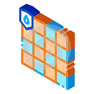 Waterproof Material Dalle isometric icon vector illustration