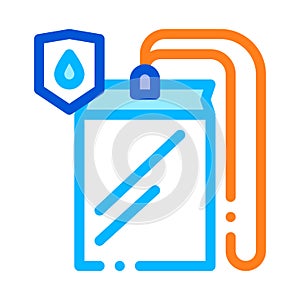 Waterproof Material Thing Cover Vector Line Icon