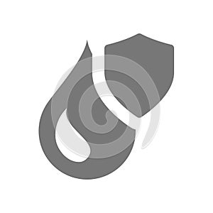 Waterproof or rust-proof drop with shield