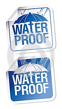 Waterproof vector stickers set