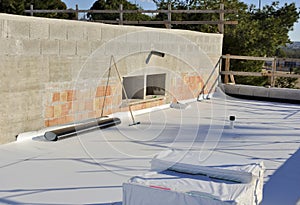 Waterproofing and insulation pvc terrace