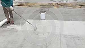 Waterproofing on the roof rubber roof or rubber coating