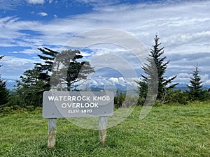 Waterrock knob overlook sign