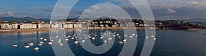 Waters of the Cantabrian Sea in the city of Donostia