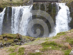 The waters of Kirkjufellsfoss, Iceland