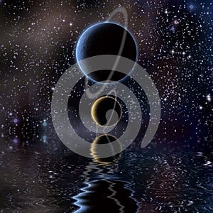 Waters reflection and Planets