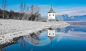 Vodní krajina na Liptovské Mare, Slovensko