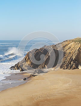 The waterscape with ocean and the rocks