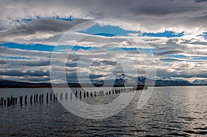 By the waterside in Puerto Natales, Chile photo