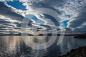 By the waterside in Puerto Natales, Chile photo