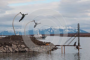 By the waterside in Puerto Natales, Chile