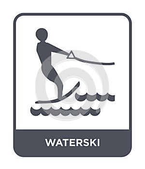 waterski icon in trendy design style. waterski icon isolated on white background. waterski vector icon simple and modern flat