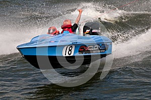 Waterski racing boat